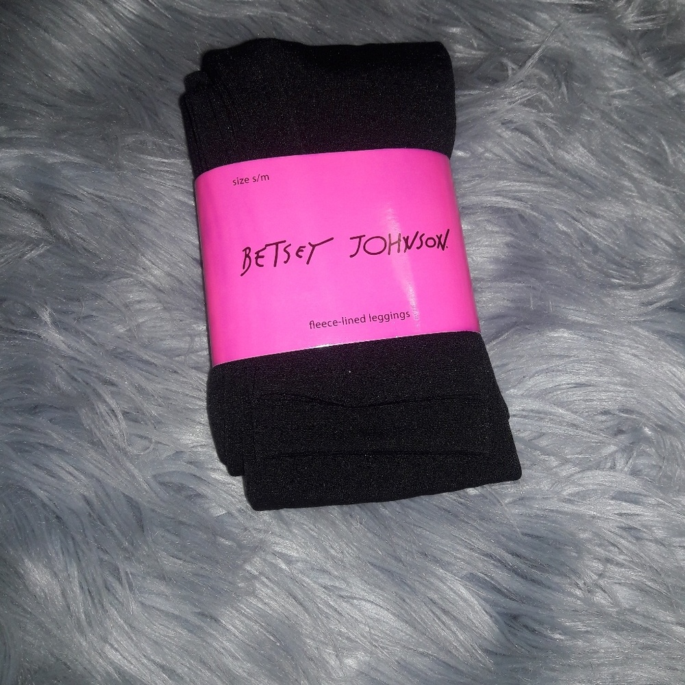 Brand new Betsey Johnson fleece lined leggings